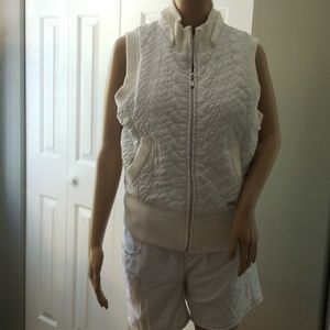 Guess white Quilt vest